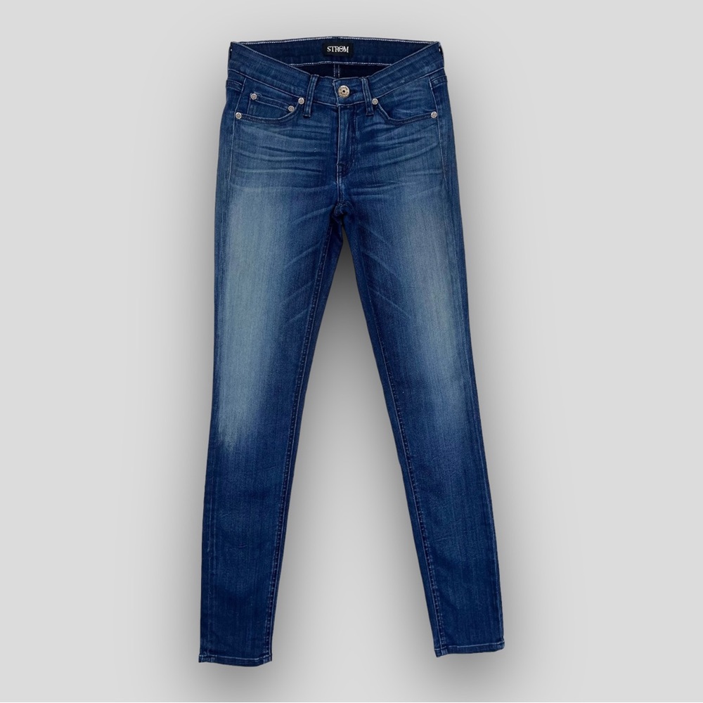 NWOT Strom Tio Skinny in Sparrow Wash Stretch Jeans - Sales Sample - Made in USA